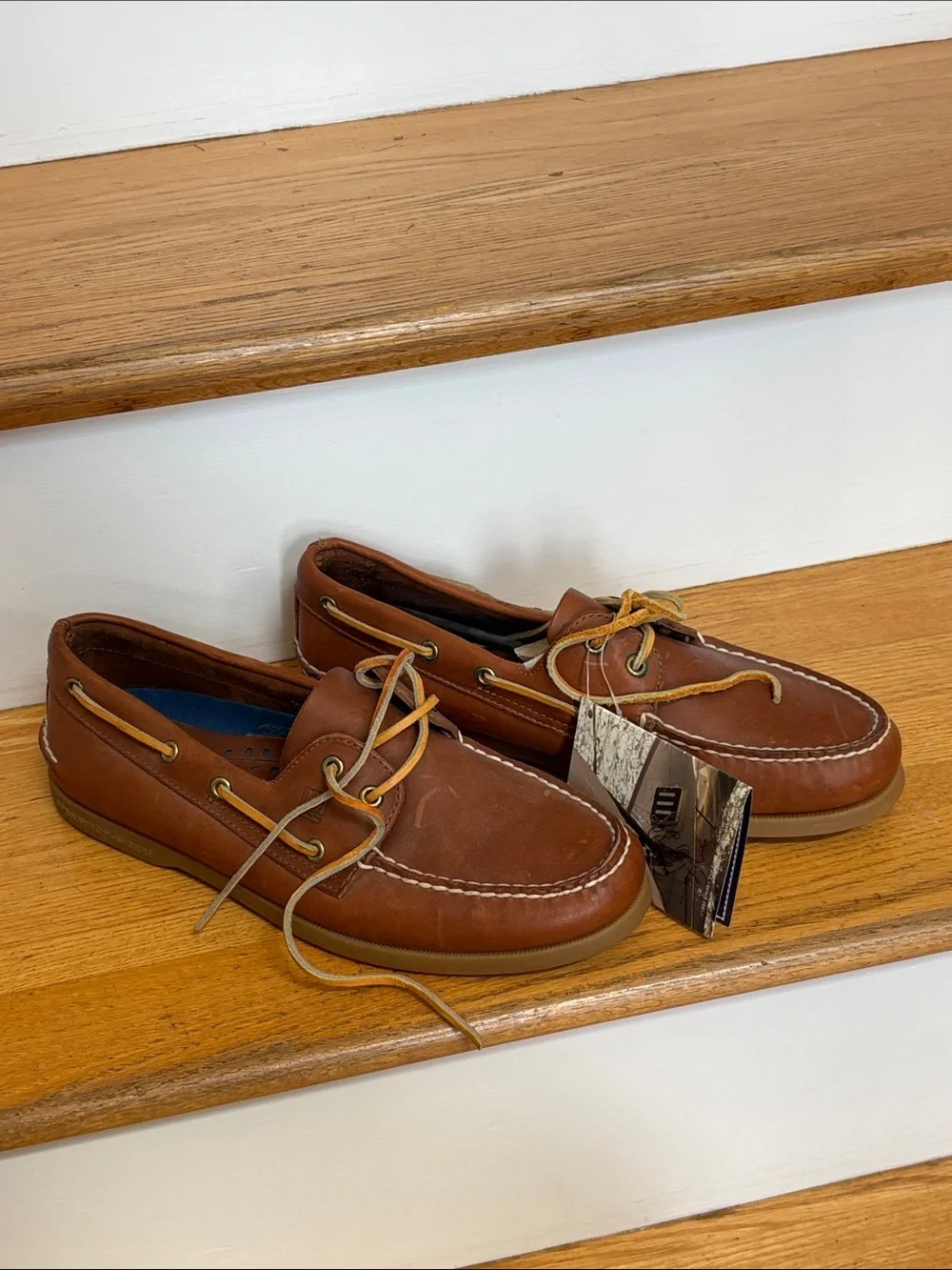 Sperry Men's Brown Leather 2-Eye Boat Shoes
